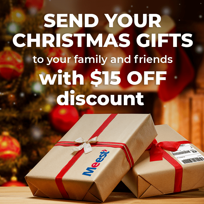 Register at Meest Portal and get $15 off your first parcel